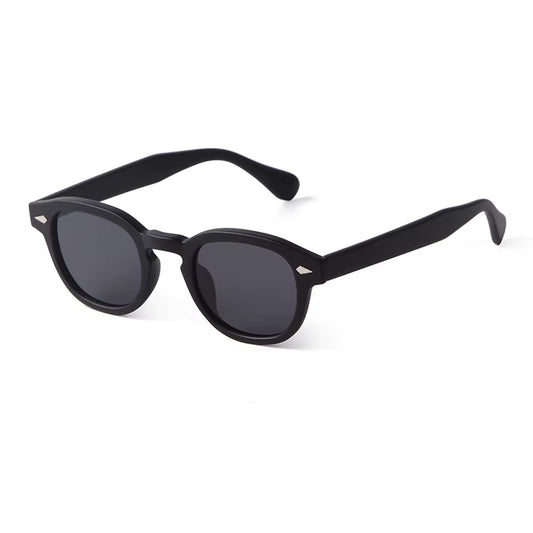 Vintage Fashion Shell round Sunglasses Women Men 2024 Brand Design Retro Rivet Yellow Blue Lens Square Sun Glasses Female UV400